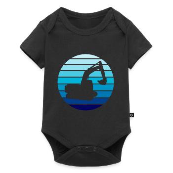 Baggerfahrer Baggerfahrer - Baby Premium Kurzarmbody - Schwarz - Vorne