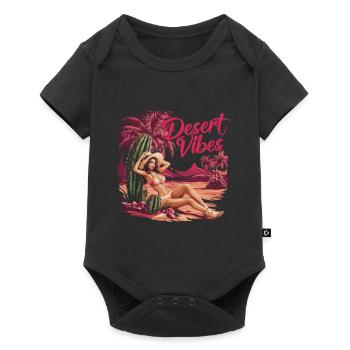 Sonnenuntergang Desert Vibes Urlaub Abenteuer - Baby Premium Kurzarmbody - Schwarz - Vorne