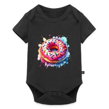 Doughnut - Baby Premium short-sleeve bodysuit - black - Front