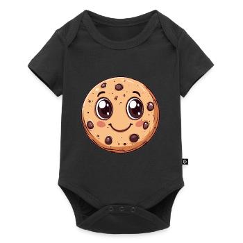 Cookie with googly eyes - Baby Premium short-sleeve bodysuit - black - Front