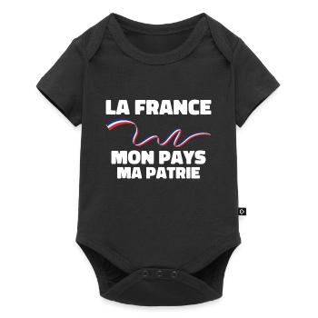 Patriote la france mon pays ma patrie - Body à manches courtes Premium Bébé - noir - Devant