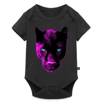 Idée cadeau panthère rose - Body à manches courtes Premium Bébé - noir - Devant