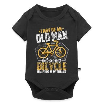 Pensioner bike funny age - Baby Premium short-sleeve bodysuit - black - Front