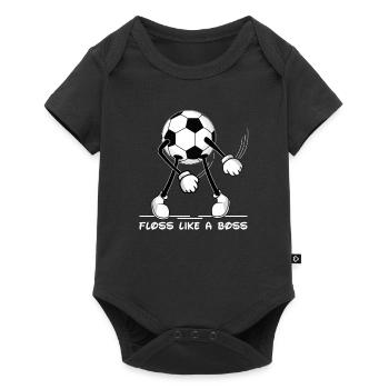 Zahnseiden Tanz Fußball Floss like a Boss - Baby Premium Kurzarmbody - Schwarz - Vorne