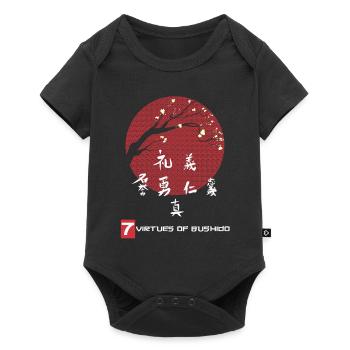 Seven virtues of the samurai Japanese writing - Baby Premium short-sleeve bodysuit - black - Front