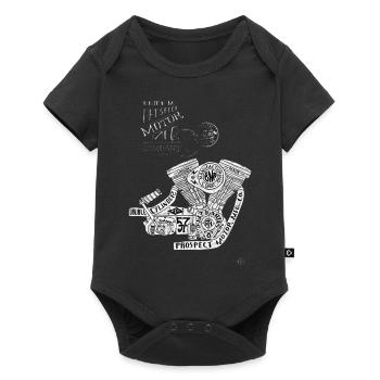 motor - Baby Premium short-sleeve bodysuit - black - Front