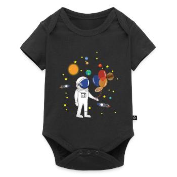 Astronaut and Space - Baby Premium short-sleeve bodysuit - black - Front