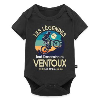 legendes ascension Mt Ventoux BMX velo - Body à manches courtes Premium Bébé - noir - Devant