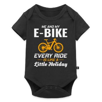 E-Bike Vélo électrique Vélo Cyclisme Biker VTT - Body à manches courtes Premium Bébé - noir - Devant