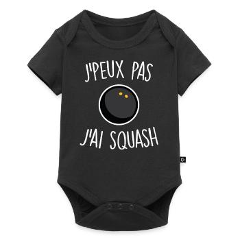 J'peux pas j'ai squash - Body à manches courtes Premium Bébé - noir - Devant