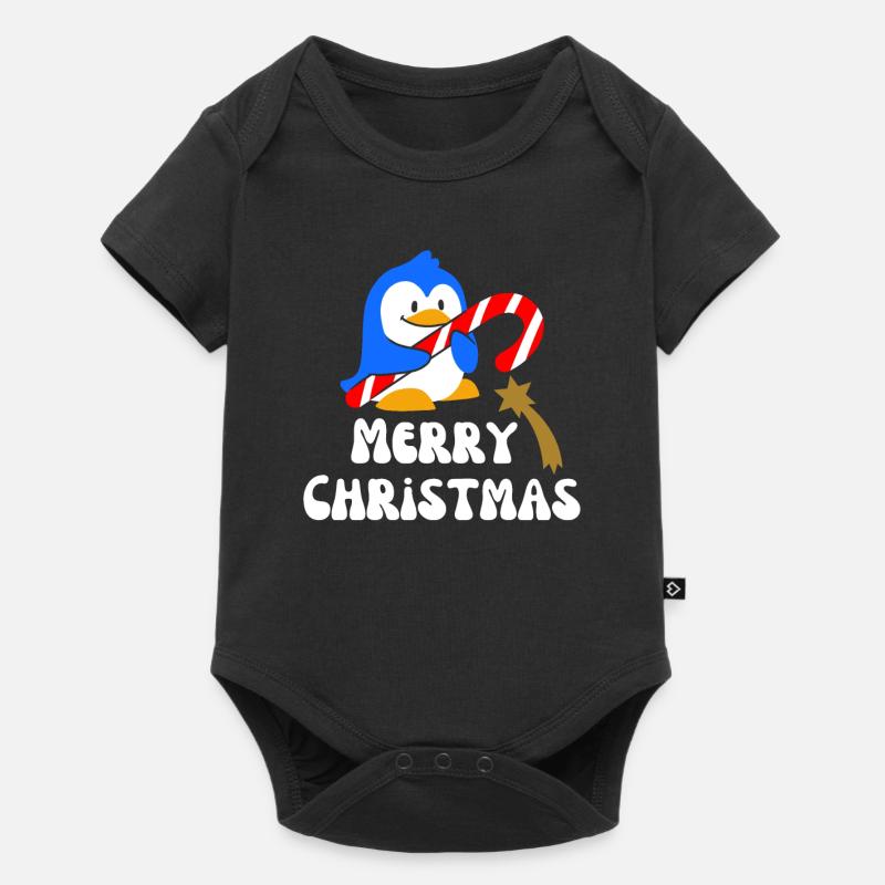 Merry christmas Christmas penguin - Baby Premium short-sleeve bodysuit - black