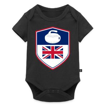 UK Flag Curling Team Winter Sport United Kingdom - Baby Premium short-sleeve bodysuit - black - Front
