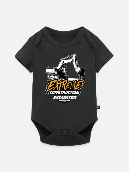 Raupenbagger - Bagger - Kettenbagger - Baby Premium Kurzarmbody - Schwarz