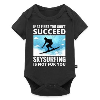 Skysurf Parachutisme Extreme Sport Skydiver Drôle - Body à manches courtes Premium Bébé - noir - Devant