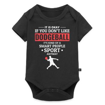 Dodgeball Player Coach Team Sports Funny - Baby Premium short-sleeve bodysuit - black - Front