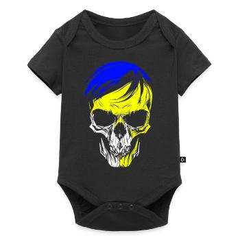 Blue Yellow White - Jena Colors Skull - Baby Premium short-sleeve bodysuit - black - Front