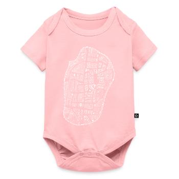 Carte d’une ville médiévale - Body à manches courtes Premium Bébé - rose - Devant