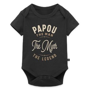 Papou L’Homme Le Mythe La Légende - Body à manches courtes Premium Bébé - noir - Devant