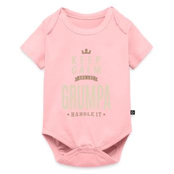 Keep Calm Grumpa - Baby Premium short-sleeve bodysuit - rose - Front