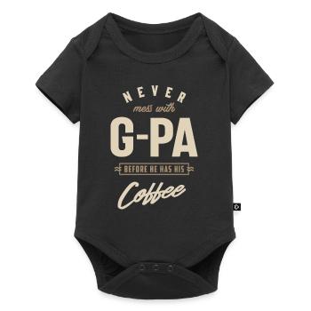 G-PA avant de prendre son café - Body à manches courtes Premium Bébé - noir - Devant