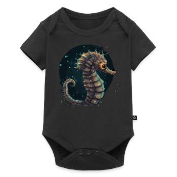 hippocampes, coraux, mer, océan, vie marine, animaux - Body à manches courtes Premium Bébé - noir - Devant