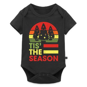 Christmas sweater with Christmas tree - Christmas - Baby Premium short-sleeve bodysuit - black - Front