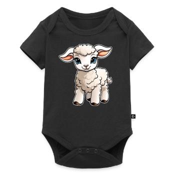 Cute little baby lamb - Baby Premium short-sleeve bodysuit - black - Front