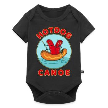 Hot Dog Lustig - Baby Premium Kurzarmbody - Schwarz - Vorne