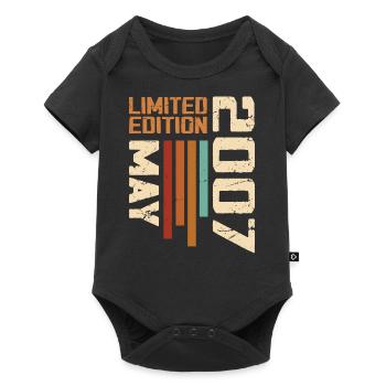 May 2007 Vintage Born In May 2007 Birthday - Baby Premium short-sleeve bodysuit - black - Front