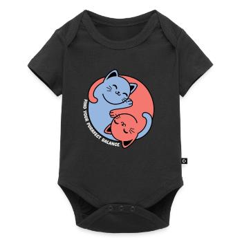 Trouvez votre équilibre parfait - Body à manches courtes Premium Bébé - noir - Devant