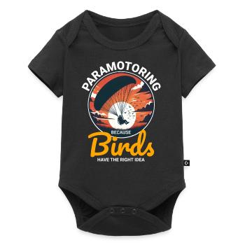 Paramotor Pilot Paramotoring Powered Paraglider - Baby Premium short-sleeve bodysuit - black - Front
