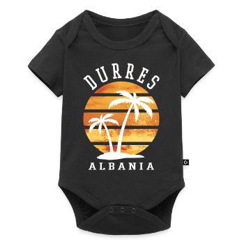 Durrës Durresi Albanie Été Palmiers Plage Mer - Body à manches courtes Premium Bébé - noir - Devant