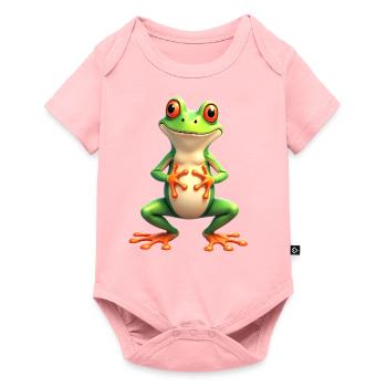 frog funny tree frog red-eyed tree frog - Baby Premium short-sleeve bodysuit - rose - Front