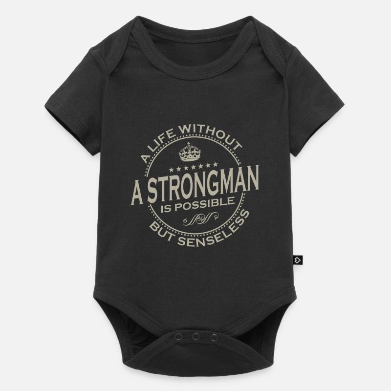 A Life Without A STRONGMAN Is Possible 1 - Baby Premium Kurzarmbody - Schwarz