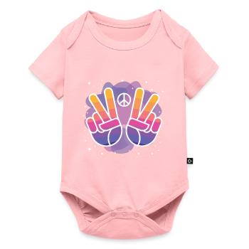 paix - Body à manches courtes Premium Bébé - rose - Devant