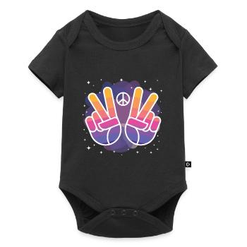 paix - Body à manches courtes Premium Bébé - noir - Devant