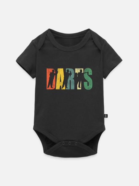 DARTS - Baby Premium Kurzarmbody - Schwarz