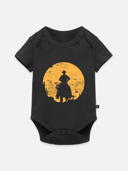 Cowboy - Baby Premium kortärmad bodysuit - svart
