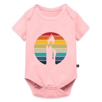 Candle retro sunset candle making diy candle - Baby Premium short-sleeve bodysuit - rose - Front