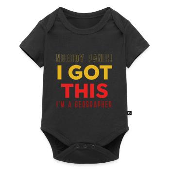 Géographe drôle Personne ne panique ! J’ai le moi - Body à manches courtes Premium Bébé - noir - Devant