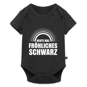 Heute mal fröhliches schwarz Gothic Goth Sarkasmus - Baby Premium Kurzarmbody - Schwarz - Vorne