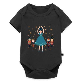 Klara Nussknacker Figur Prinz Ballett Weihnachts - Baby Premium Kurzarmbody - Schwarz - Vorne