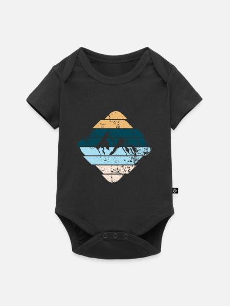 Berg - Baby Premium Kurzarmbody - Schwarz