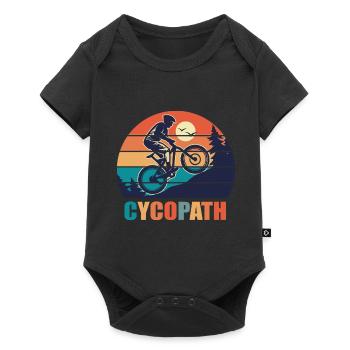 vélo bmx cycopath humour cycliste montagne - Body à manches courtes Premium Bébé - noir - Devant