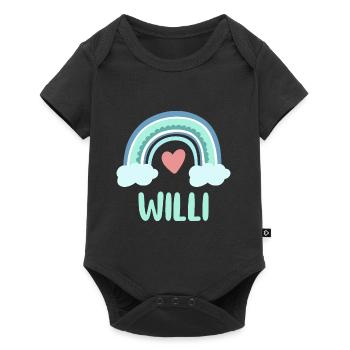 Willi Name Rainbow Baby - Baby Premium short-sleeve bodysuit - black - Front