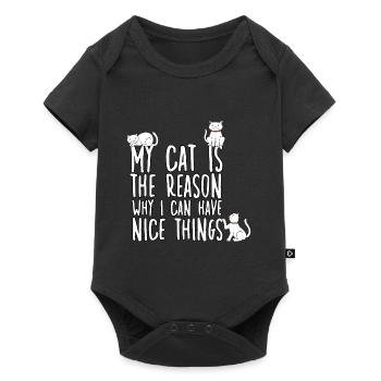 Propriétaire de chat Motif Cats Fan Propriétaire de chat - Body à manches courtes Premium Bébé - noir - Devant