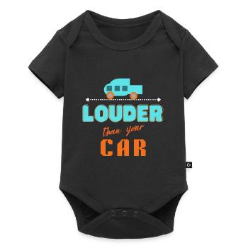 louder than your car - Baby Premium short-sleeve bodysuit - black - Front