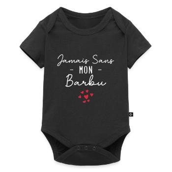 jamais sans mon barbu - Body à manches courtes Premium Bébé - noir - Devant