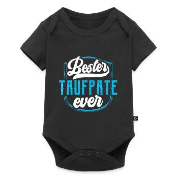 Bester Taufpate Ever Taufged - Baby Premium Kurzarmbody - Schwarz - Vorne