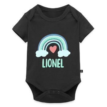 Lionel Nom Rainbow Baby - Body à manches courtes Premium Bébé - noir - Devant